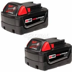 Cheap ⭐ Milwaukee® 48-11-1822 18V Li-Ion M18 Battery 3Ah Extended Capacity 2Pk 👏